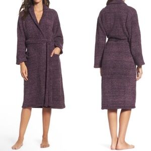 BAREFOOT DREAMS CozyChic Heathered Unisex Robe Plum Purple NEW With Flaw Size 2